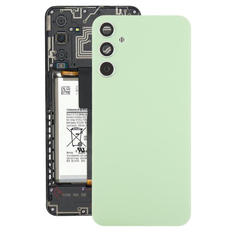 For Samsung Galaxy A34 SM-A346B Back Cover with Camera Lens Cover(Green) - Back Cover by buy2fix | Online Shopping UK | buy2fix