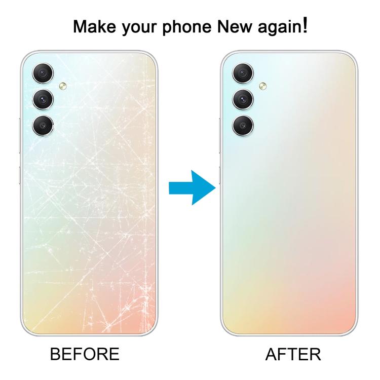 For Samsung Galaxy A34 SM-A346B Back Cover with Camera Lens Cover(Silver) - Back Cover by buy2fix | Online Shopping UK | buy2fix