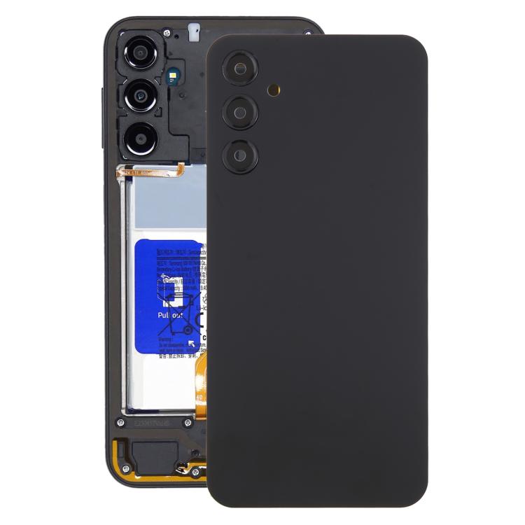 For Samsung Galaxy A24 SM-A245 Back Cover with Camera Lens Cover(Black) - Back Cover by buy2fix | Online Shopping UK | buy2fix
