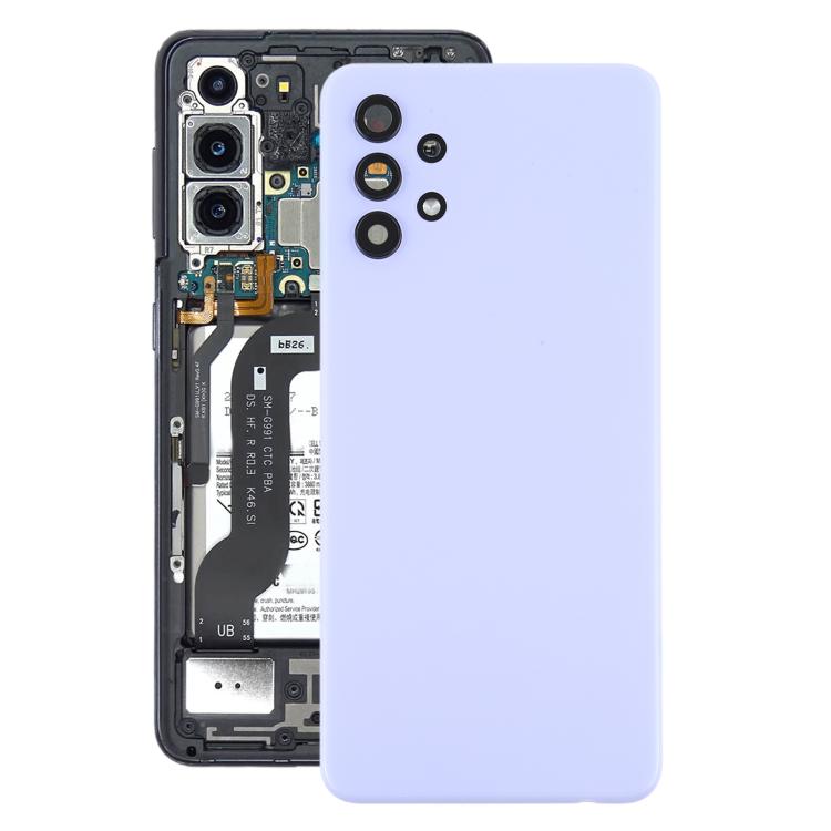 For Samsung Galaxy A32 4G SM-A325F Battery Back Cover with Camera Lens Cover(Purple) - Back Cover by buy2fix | Online Shopping UK | buy2fix