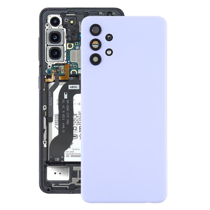 For Samsung Galaxy A32 4G SM-A325F Battery Back Cover with Camera Lens Cover(Purple) - Back Cover by buy2fix | Online Shopping UK | buy2fix