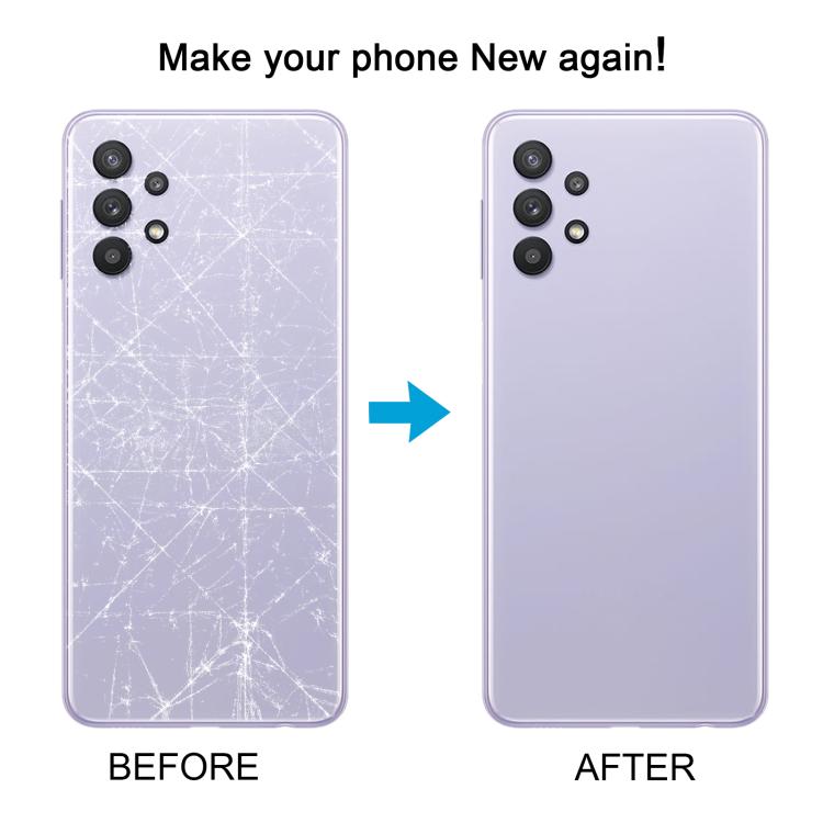 For Samsung Galaxy A32 4G SM-A325F Battery Back Cover with Camera Lens Cover(Purple) - Back Cover by buy2fix | Online Shopping UK | buy2fix