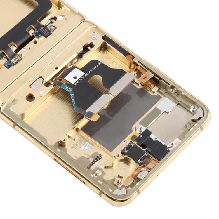 For Samsung Galaxy Z Flip SM-F700 LCD Screen Digitizer Full Assembly with Frame (Gold) - LCD Screen by buy2fix | Online Shopping UK | buy2fix