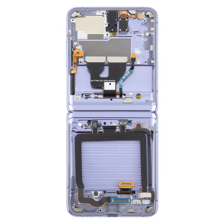 For Samsung Galaxy Z Flip SM-F700 LCD Screen Digitizer Full Assembly with Frame (Purple) - LCD Screen by buy2fix | Online Shopping UK | buy2fix