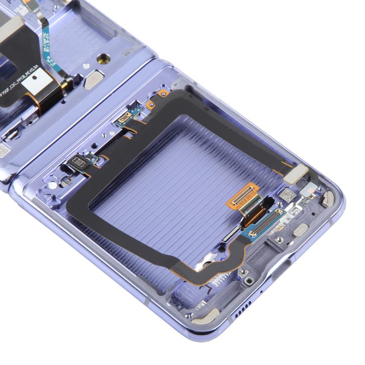 For Samsung Galaxy Z Flip SM-F700 LCD Screen Digitizer Full Assembly with Frame (Purple) - LCD Screen by buy2fix | Online Shopping UK | buy2fix