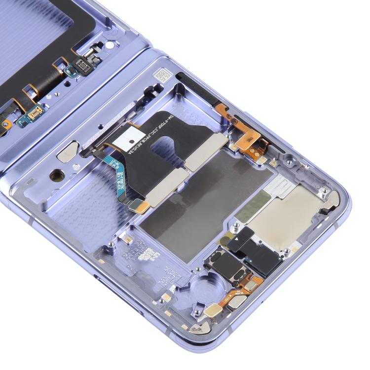 For Samsung Galaxy Z Flip SM-F700 LCD Screen Digitizer Full Assembly with Frame (Purple) - LCD Screen by buy2fix | Online Shopping UK | buy2fix