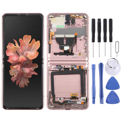For Samsung Galaxy Z Flip 5G SM-F707 LCD Screen Digitizer Full Assembly with Frame (Pink) - LCD Screen by buy2fix | Online Shopping UK | buy2fix