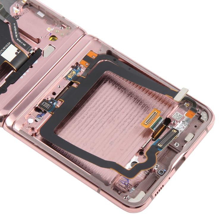 For Samsung Galaxy Z Flip 5G SM-F707 LCD Screen Digitizer Full Assembly with Frame (Pink) - LCD Screen by buy2fix | Online Shopping UK | buy2fix