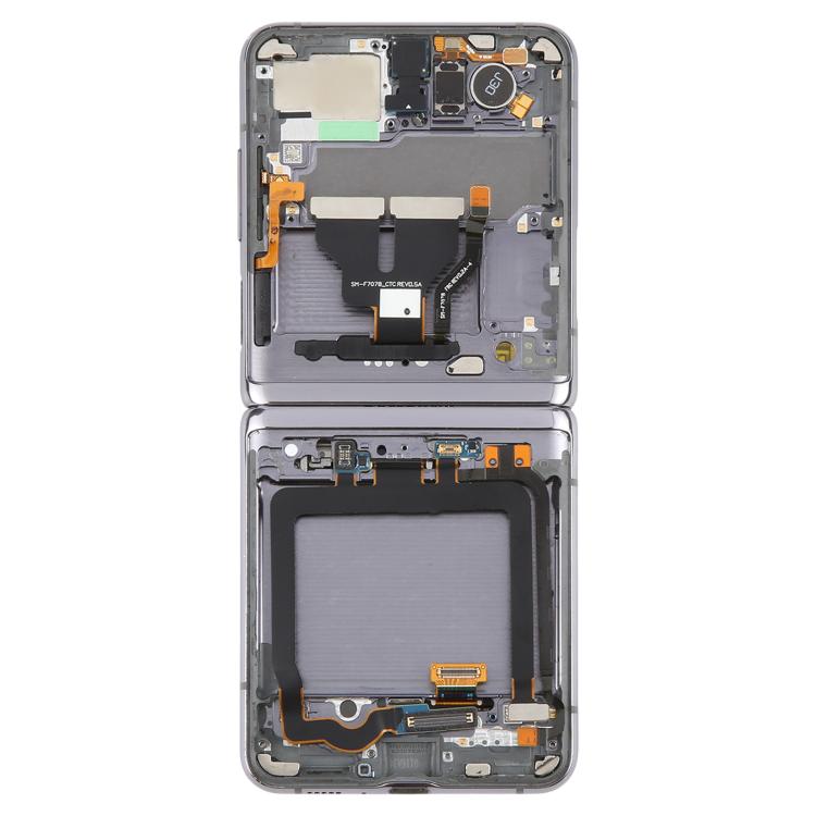 For Samsung Galaxy Z Flip 5G SM-F707 LCD Screen Digitizer Full Assembly with Frame (Grey) - LCD Screen by buy2fix | Online Shopping UK | buy2fix