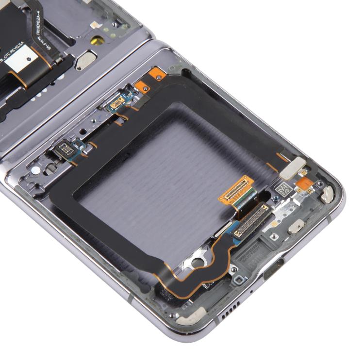 For Samsung Galaxy Z Flip 5G SM-F707 LCD Screen Digitizer Full Assembly with Frame (Grey) - LCD Screen by buy2fix | Online Shopping UK | buy2fix