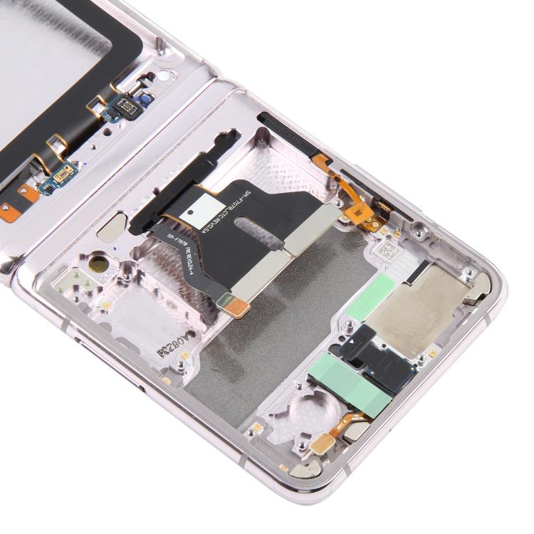 For Samsung Galaxy Z Flip 5G SM-F707 LCD Screen Digitizer Full Assembly with Frame (Gold) - LCD Screen by buy2fix | Online Shopping UK | buy2fix