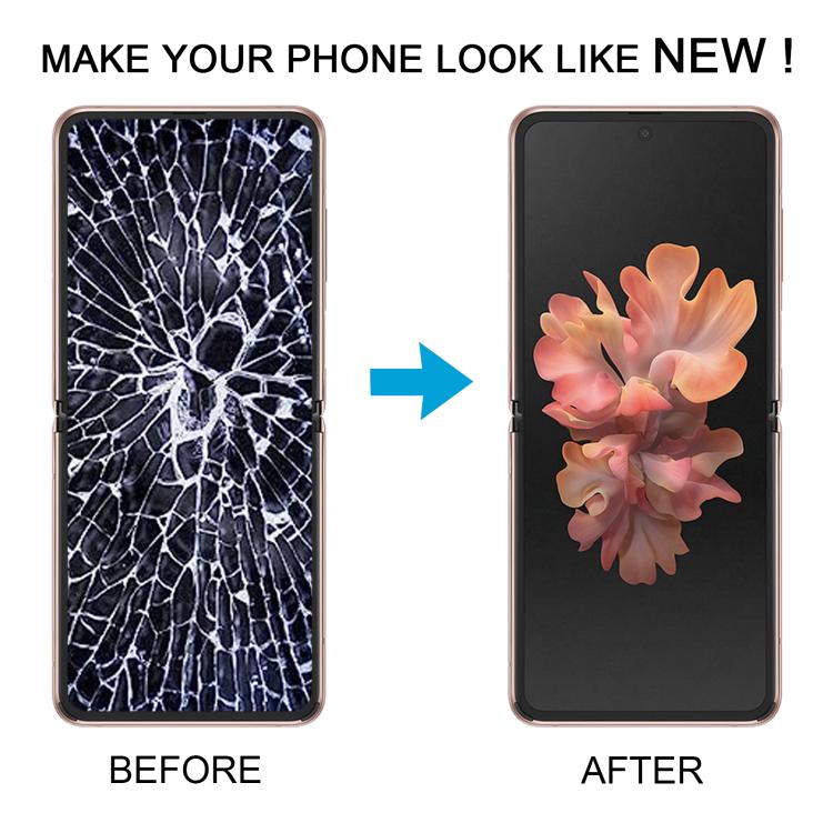 For Samsung Galaxy Z Flip 5G SM-F707 LCD Screen Digitizer Full Assembly with Frame (Gold) - LCD Screen by buy2fix | Online Shopping UK | buy2fix