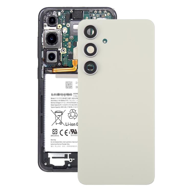 For Samsung Galaxy S24 FE SM-S721B OEM Back Cover with Camera Lens Cover(Light Yellow) -  by buy2fix | Online Shopping UK | buy2fix