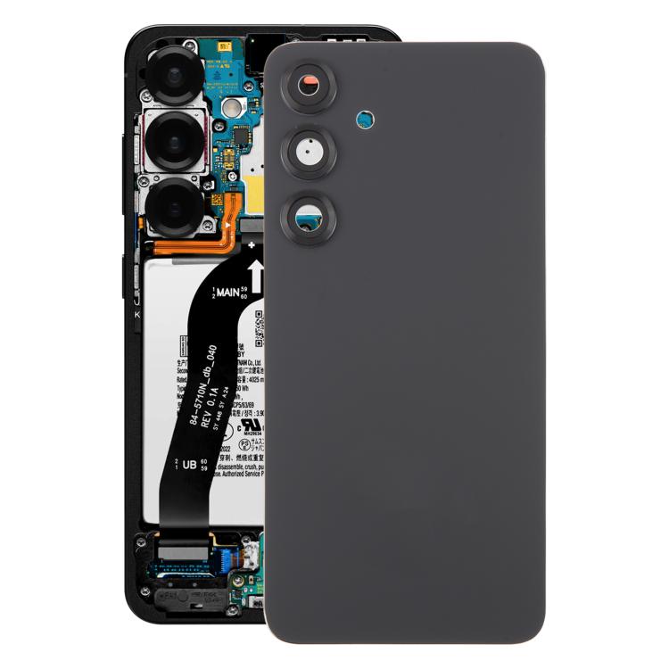 For Samsung Galaxy S25+ SM-S936B OEM Back Cover with Camera Lens Cover(Black) -  by buy2fix | Online Shopping UK | buy2fix