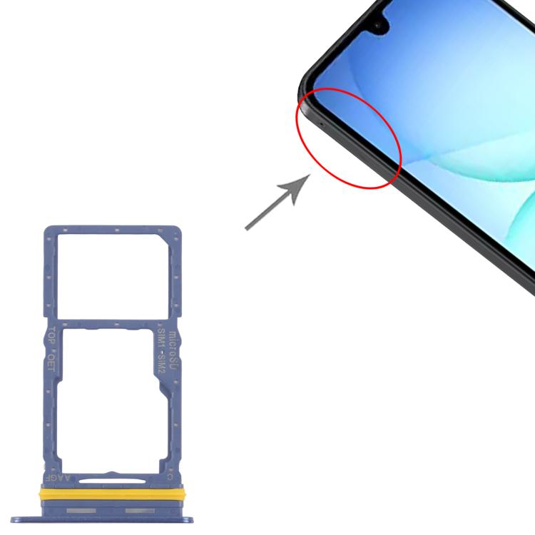 For Samsung Galaxy A17 5G SM-A176B Original SIM + SIM / Micro SD Card Tray (Blue) - Card Tray by buy2fix | Online Shopping UK | buy2fix