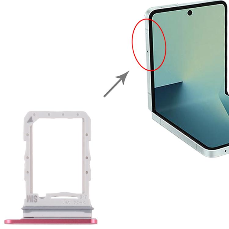 For Samsung Galaxy Z Flip7 SM-F766U Original SIM Card Tray (Red) - Card Tray by buy2fix | Online Shopping UK | buy2fix