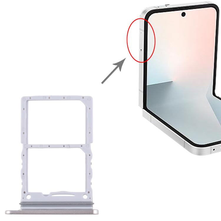 For Samsung Galaxy Z Flip7 FE SM-F761B Original SIM + SIM Card Tray (Silver) - Card Tray by buy2fix | Online Shopping UK | buy2fix