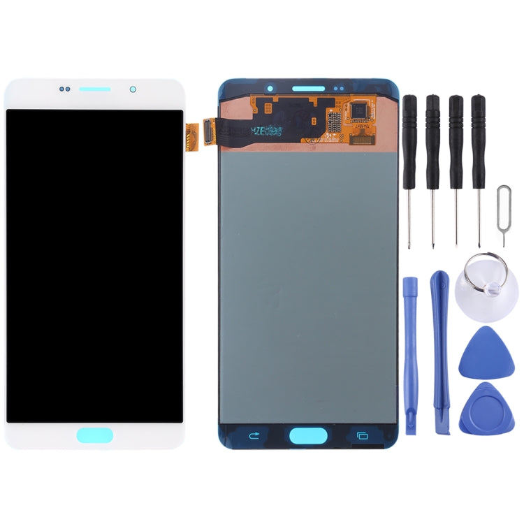 Original Super AMOLED LCD Screen for Galaxy A9 Pro (2016) / A910F Digitizer Full Assembly (White) - LCD Screen by buy2fix | Online Shopping UK | buy2fix