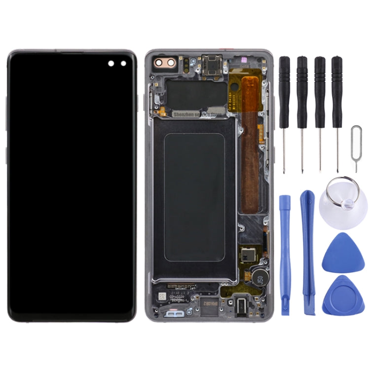 Original Super AMOLED LCD Screen for Samsung Galaxy S10+ Digitizer Full Assembly with Frame (Black) - LCD Screen by buy2fix | Online Shopping UK | buy2fix