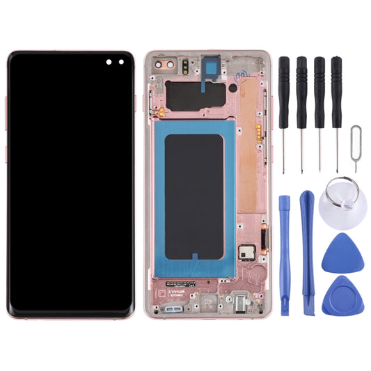 Original Super AMOLED LCD Screen for Samsung Galaxy S10+ Digitizer Full Assembly with Frame (Pink) - LCD Screen by buy2fix | Online Shopping UK | buy2fix