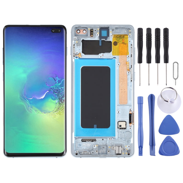 Original Super AMOLED LCD Screen for Samsung Galaxy S10+ Digitizer Full Assembly with Frame (Blue) - LCD Screen by buy2fix | Online Shopping UK | buy2fix