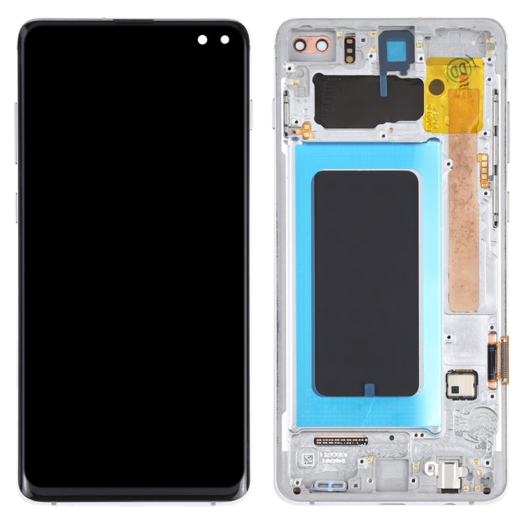 Original Super AMOLED LCD Screen for Samsung Galaxy S10+ Digitizer Full Assembly with Frame (Silver) - LCD Screen by buy2fix | Online Shopping UK | buy2fix