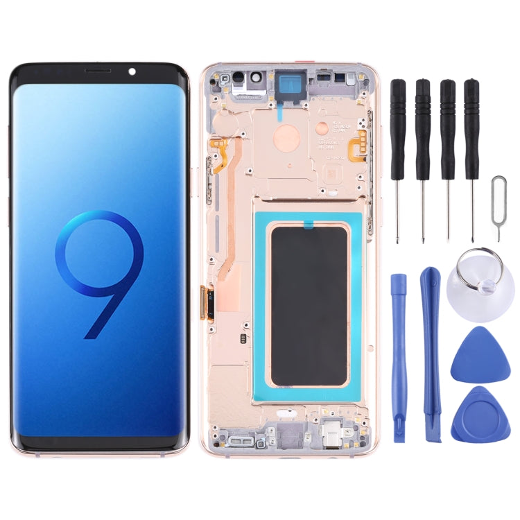 Super AMOLED LCD Screen for Galaxy S9+ / G965F / G965F / DS / G965U / G965W / G9650 Digitizer Full Assembly with Frame (Gold) - LCD Screen by buy2fix | Online Shopping UK | buy2fix