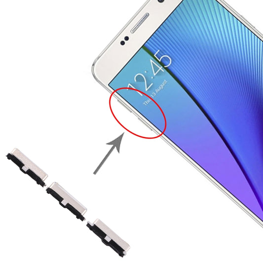 For Galaxy Note 5 10 Set Side Keys(Gold) -  by buy2fix | Online Shopping UK | buy2fix