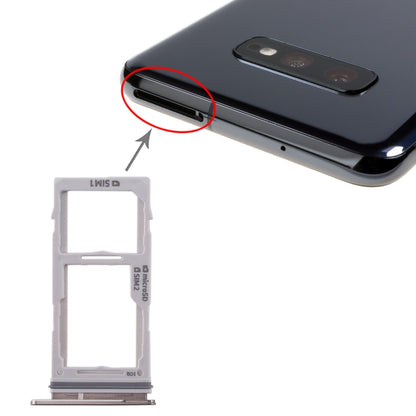 For Galaxy S10+ / S10 / S10e SIM Card Tray + SIM Card Tray / Micro SD Card Tray (Black) - Card Tray by buy2fix | Online Shopping UK | buy2fix
