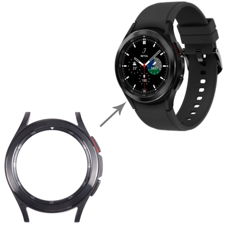 Original LCD Screen Frame Bezel Plate For Samsung Galaxy Watch4 Classic 42mm SM-R880(Black) - Middle Frame by buy2fix | Online Shopping UK | buy2fix