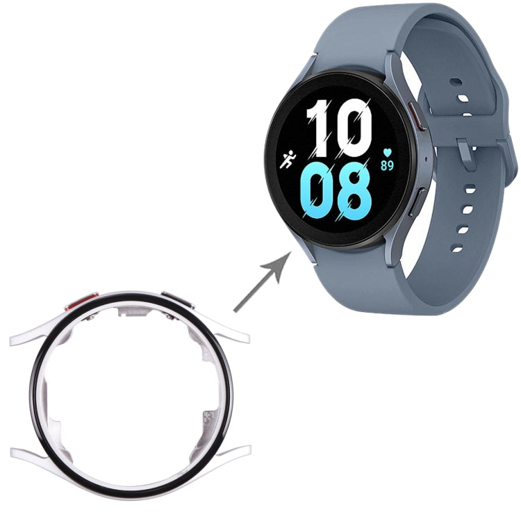 Original LCD Screen Frame Bezel Plate For Samsung Galaxy Watch5 40mm SM-R900 R905(Silver) - Middle Frame by buy2fix | Online Shopping UK | buy2fix