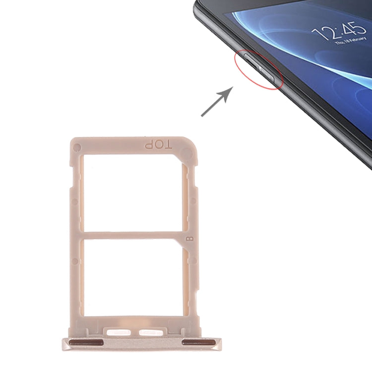 For Galaxy Tab A 7.0 (2016) SM-T285 SIM Card Tray + SIM Card Tray (Gold) - Card Tray by buy2fix | Online Shopping UK | buy2fix