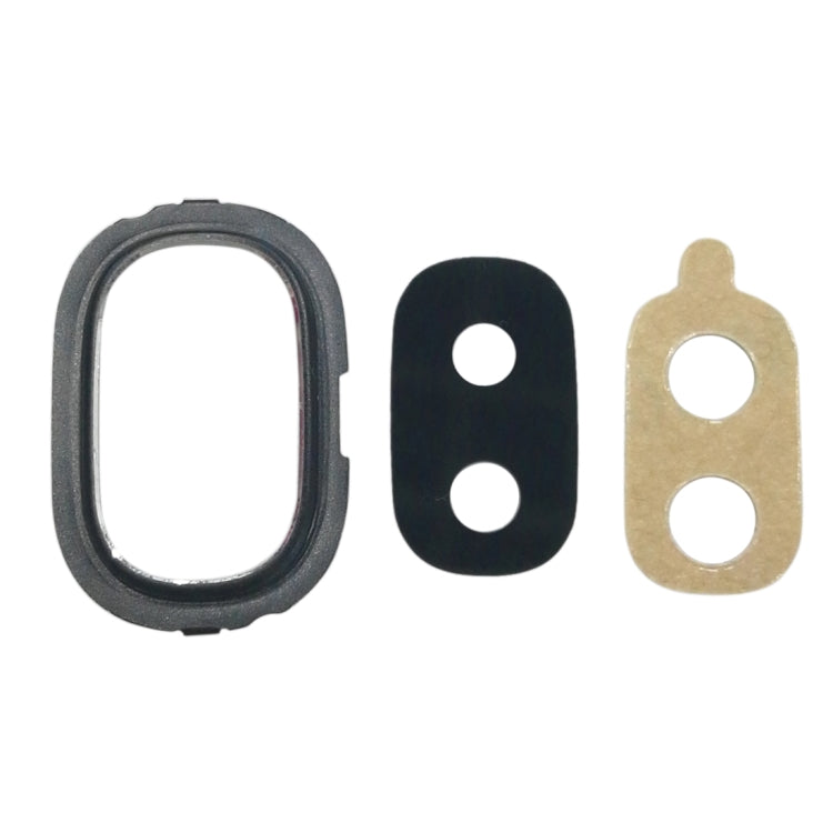 For Galaxy J4, J400F/DS, J400G/DS 10pcs Back Camera Bezel with Lens Cover & Adhesive (Black) - Camera Series by buy2fix | Online Shopping UK | buy2fix