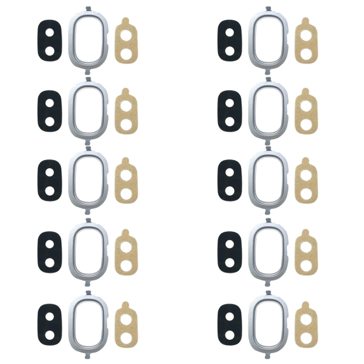 For Galaxy J4, J400F/DS, J400G/DS 10pcs Back Camera Bezel with Lens Cover & Adhesive (Blue) - Camera Series by buy2fix | Online Shopping UK | buy2fix