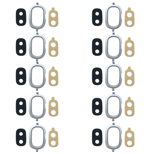 For Galaxy J4, J400F/DS, J400G/DS 10pcs Back Camera Bezel with Lens Cover & Adhesive (Blue) - Camera Series by buy2fix | Online Shopping UK | buy2fix