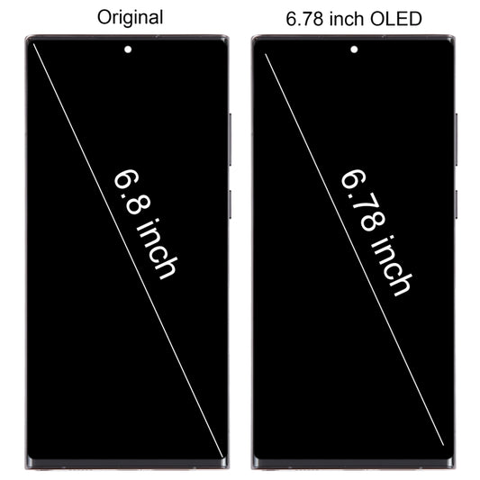 For Samsung Galaxy S22 Ultra 5G SM-S908U US Edition 6.78 inch OLED LCD Screen Digitizer Full Assembly with Frame (Black) -  by buy2fix | Online Shopping UK | buy2fix