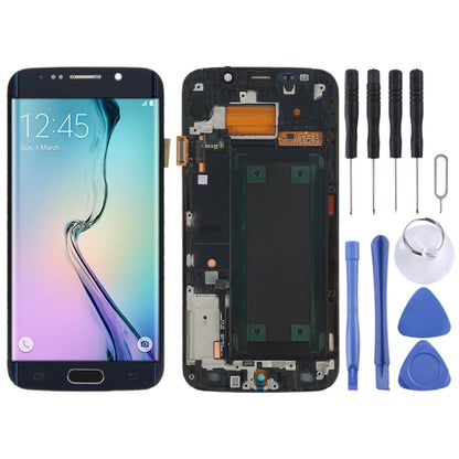 Original Super AMOLED LCD Screen For Samsung Galaxy S6 Edge SM-G925F Digitizer Full Assembly with Frame (Black) - LCD Screen by buy2fix | Online Shopping UK | buy2fix