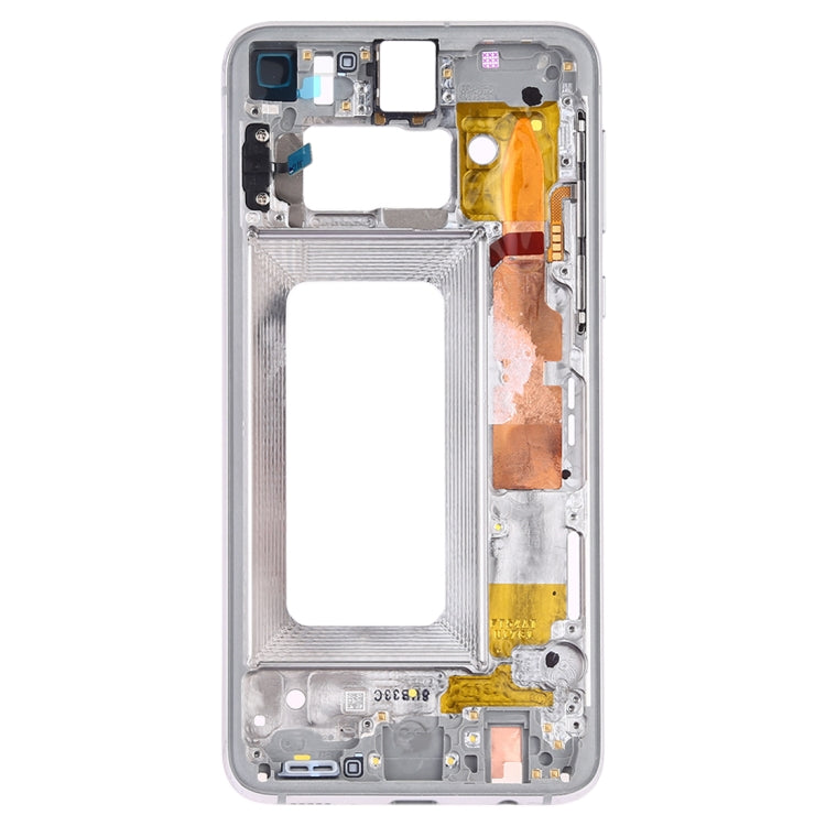 For Samsung Galaxy S10e SM-G970F/DS, SM-G970U, SM-G970W  Middle Frame Bezel Plate with Side Keys (White) - Frame Bezel Plate by buy2fix | Online Shopping UK | buy2fix