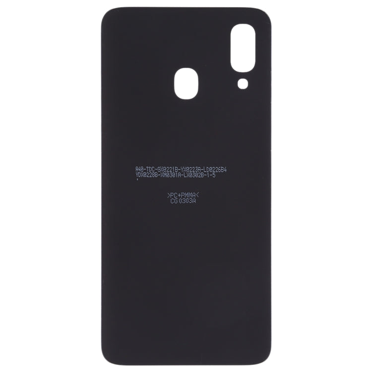 For Galaxy A20 SM-A205F/DS Battery Back Cover (Black) - Back Cover by buy2fix | Online Shopping UK | buy2fix