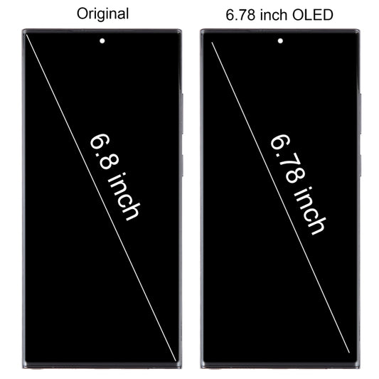 For Samsung Galaxy S23 Ultra 5G SM-S918B EU Edition 6.78 inch OLED LCD Screen Digitizer Full Assembly with Frame(Black) -  by buy2fix | Online Shopping UK | buy2fix