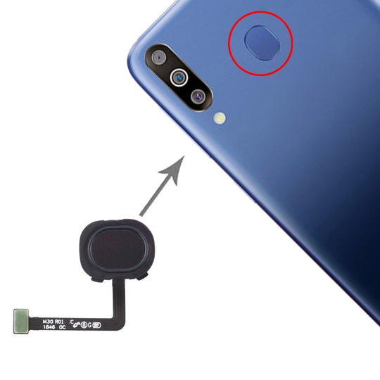 For Galaxy M30 Fingerprint Sensor Flex Cable(Black)