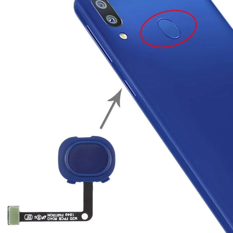 For Galaxy M20 Fingerprint Sensor Flex Cable(Blue) - Flex Cable by buy2fix | Online Shopping UK | buy2fix