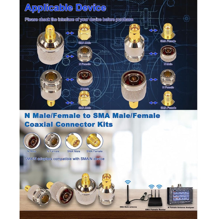 4 in 1 SMA To N RF Coaxial Connector Adapter - Cable & Adapter by buy2fix | Online Shopping UK | buy2fix