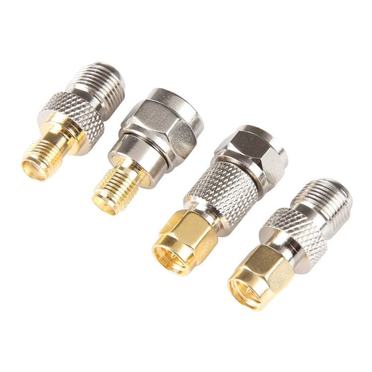 4 in 1 F To SMA RF Coaxial Connector Adapter - Cable & Adapter by buy2fix | Online Shopping UK | buy2fix