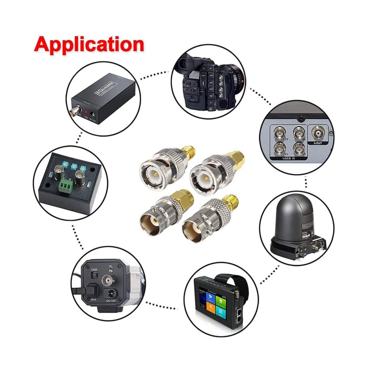 4 in 1 BNC To SMA RF Coaxial Connector Adapter - Connector by buy2fix | Online Shopping UK | buy2fix