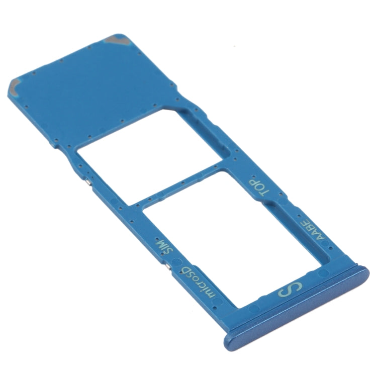 For Samsung Galaxy A12 SM-A125 SIM Card Tray + Micro SD Card Tray (Blue) - Card Tray by buy2fix | Online Shopping UK | buy2fix