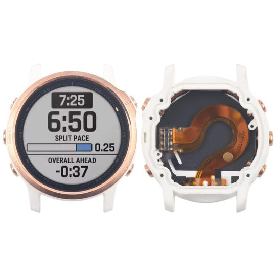 LCD-Bildschirm und Digitizer-Vollmontage mit Rahmen für Garmin Fenix ​​6S (Gold)