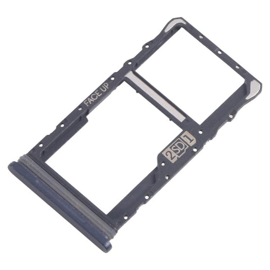 For Motorola Moto G50 SIM Card Tray + Micro SD Card Tray (Black) - Card Socket by buy2fix | Online Shopping UK | buy2fix