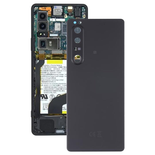 Original Battery Back Cover with Camera Lens Frame for Sony Xperia 1 III(Black)