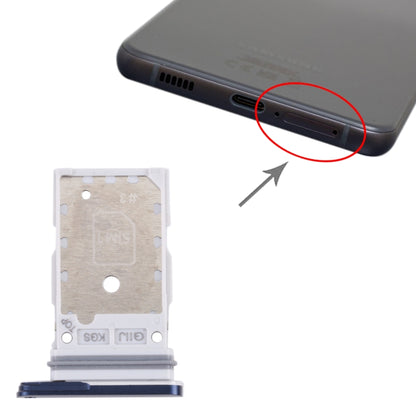 For Samsung Galaxy S21 FE 5G SM-G990B Original SIM Card Tray + SIM Card Tray (Blue) - Card Tray by buy2fix | Online Shopping UK | buy2fix